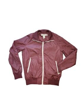 H&M LOGG men's bomber jacket burgundy size S